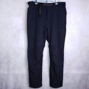 Columbia Men's 38 x 33 Black Belted Omni-Shade Fleece Lined Thermal Hiking Pants